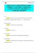 ABO EXAM 2 | QUESTIONS & 100%  CORRECT ANSWERS (VERIFIED) |  LATEST UPDATE | GRADED A+ |  ALREADY GRADED