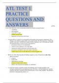  ATL TEST 1 PRACTICE QUESTIONS AND ANSWERS     