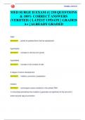 MED SURGE II EXAM 4 | 238 QUESTIONS  & 100% CORRECT ANSWERS  (VERIFIED) | LATEST UPDATE | GRADED  A+ | ALREADY GRADED