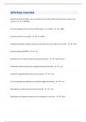 driving course 134 Questions with 100&percnt; Correct Answers &vert; Verified &vert; Latest Update