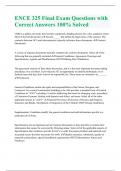 ENCE 325 Final Exam Questions with  Correct Answers 100&percnt; Solved