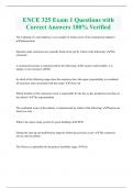 ENCE 325 Exam 1 Questions with  Correct Answers 100&percnt; Verified
