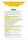 ATI RN LEADERSHIP STUDY AID EXAM 2019 &lbrack;UPDATED&rsqb; QUESTIONS ANSWERSND 
