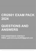 CRI2601 Exam pack 2024(Questions and answers)