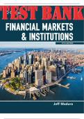 TEST BANK for Financial Markets & Institutions 13th Edition by Jeff Madura