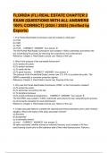 FLORIDA &lpar;FL&rpar; REAL ESTATE CHAPTER 2 EXAM &lbrace;QUESTIONS WITH ALL ANSWERS 100&percnt; CORRECT&rcub; &lpar;2024 &sol; 2025&rpar; &lpar;Verified by Experts&rpar;