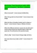 Bartender Test Questions with 100&percnt; Correct Answers &vert; Verified &vert; Updated 2024