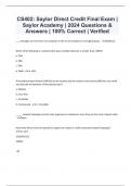 CS402: Saylor Direct Credit Final Exam | Saylor Academy | 2024 Questions & Answers | 100% Correct | Verified