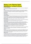 Notary Loan Signing Agent Definitions&comma; Complete Solution