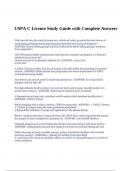 USPA C License Study Guide with Complete Answers.