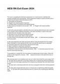 HESI RN Exit Exam 2024 Questions With Correct Answers Graded A&plus;&excl;&excl;&excl;&excl;