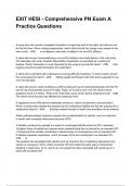 EXIT HESI - Comprehensive PN Exam A Practice Questions With Correct Solutions 
