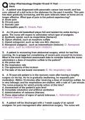 Lilley&colon; Pharmacology Chapter 10 and 11 Test Bank questions with 100&percnt; verified Answers&period;