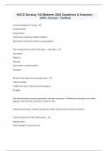 HACC Nursing 142 Midterm 2024 Questions & Answers &vert; 100&percnt; Correct &vert; Verified