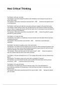 Hesi Critical Thinking Exam Updated Quizzes And Ans