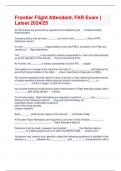 Frontier Flight Attendant&comma; FAR Exam &vert; Latest 2024&sol;25