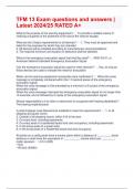 TFM 13 Exam questions and answers &vert; Latest 2024&sol;25 RATED A&plus;