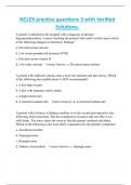 NCLEX practice questions 3 with Verified  Solutions&period;