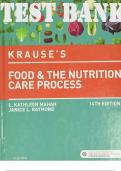 TEST BANK for Krause's Food & the Nutrition Care Process, 14th Edition by L. Kathleen Mahan