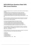 SATA HESI Exam Questions Rated 100&percnt; With Correct Solutions