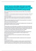 FTCE NAVA ED ESE STUDY GUIDE QUESTIONS WITH COMPLETE 100&percnt; VERIFIED SOLUTIONS 2024&sol;2025