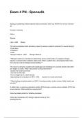 Exam 4 PN - SponselA  Questions And Answers All Verified&excl;&excl;&excl;