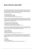 Exam 4 Review Latest 2O24 Questions And Answers