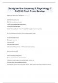 Straighterline Anatomy & Physiology II BIO202 Final Exam Review
