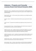 Alabama - Property and Casualty License Exam And Actual Answers 2024&period;