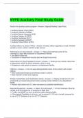 NYPD Auxiliary Final Study Guide with complete solutions
