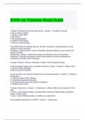 NYPD 1st Trimester Study Guide with complete solutions