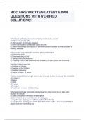 MDC FIRE WRITTEN LATEST EXAM QUESTIONS WITH VERIFIED SOLUTIONS&excl;&excl;