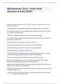 Maintenance Tech 1 entry level &lpar;Quizzes & Ans&rpar; 2024&excl;&excl;