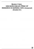 Module 3 Quiz&lowbar; 2202-NURS-5366-401-PRINC OF RESEARCH IN NURSING &lpar;100&percnt; Answered&rpar; &lpar;Graded A&plus;&rpar;