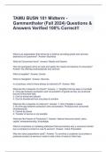 TAMU BUSN 101 Midterm - Gammenthaler (Fall 2024) Questions & Answers Verified 100% Correct!!