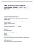 GMS 6530 Review Exam 2 &lpar;2024&rpar; Questions & Answers Rated 100&percnt; Correct&excl;&excl;