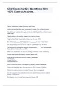 CSM Exam 2 &lpar;2024&rpar; Questions With 100&percnt; Correct Answers&period;