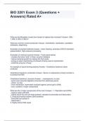 BIO 2201 Exam 3 &lpar;Questions &plus; Answers&rpar; Rated A&plus;