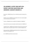 OIL BURNER 2 LATEST 2024 WITH 20+  EXPERT CERTIFIED QUESTIONS AND ANSWERS I ALREADY GRADED A+   