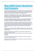 Wgu D002 Exam Questions And Answers