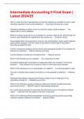 Intermediate Accounting II Final Exam &vert; Latest 2024&sol;25