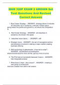 MAN 320F EXAM 2 AROIAN Set  Test Questions And Revised Correct Answes