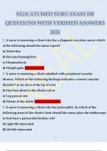 NGN ATI MED SURG EXAM 100 QUESTIONS WITH VERIFIED ANSWERS 2024
