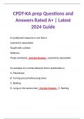 CPDT-KA prep Questions and Answers Rated A+ | Latest 2024 Guide 