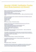 Security&plus; SY0-601 Certification Practice Exam Study Questions and Answers 