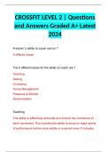 CROSSFIT LEVEL 2 | Questions and Answers Graded A+ Latest 2024