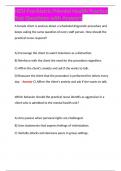 HESI Psychiatric&sol;Mental Health Practice Test Questions with Answers