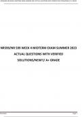 NR599/NR 599 WEEK 4 MIDTERM EXAM SUMMER 2023 ACTUAL QUESTIONS WITH VERIFIED SOLUTIONS/NEW!!/ A+ GRADE