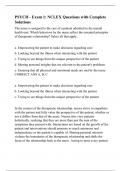 PSYCH - Exam 1&colon; NCLEX Questions with Complete Solutions