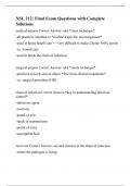 NSL 212&colon; Final Exam Questions with Complete Solutions